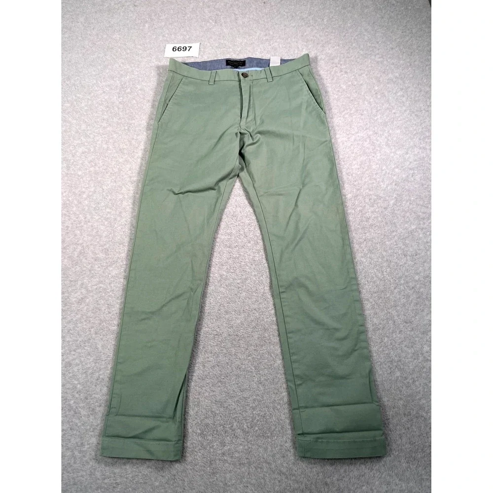Banana Republic Chino Pants Mens 32x32 Mint‎ Green Fultone Skinny Leg Flat Front